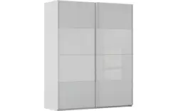 Goossens kledingkast finca combi glans mat glas grijs hoogwaardig meubelplaat - 8244392-{merk}-finca-combi-sts-grijs-schuifdeuren-02